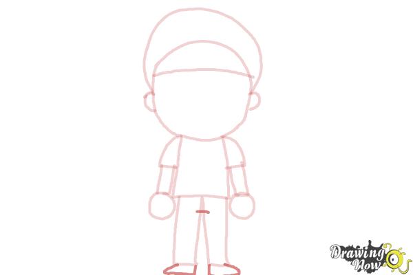 How to Draw a Little Boy - Step 7