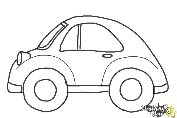 How to Draw a Simple Car - Step 10