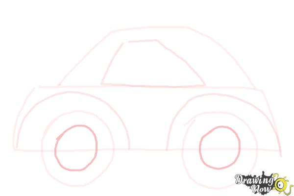 How to Draw a Simple Car - Step 4