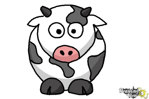 How to Draw a Cartoon Cow - Step 10