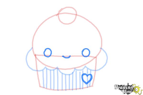 How to Draw a Cute Cupcake - Step 5