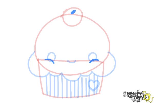 How to Draw a Cute Cupcake - Step 6