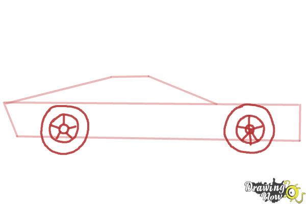 How to Draw a Sports Car - Step 3