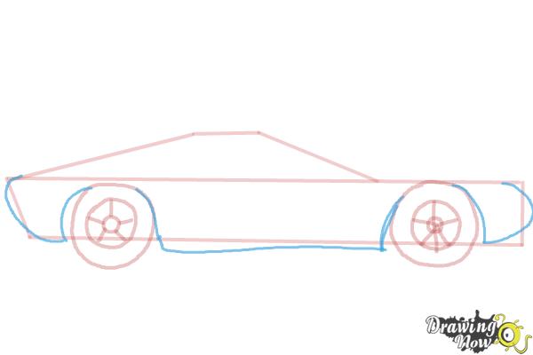 How to Draw a Sports Car - Step 4