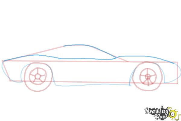 How to Draw a Sports Car - Step 5