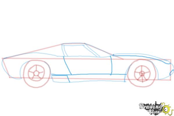 How to Draw a Sports Car - Step 7