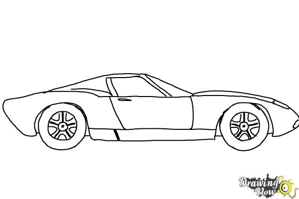 How to Draw a Sports Car - Step 8