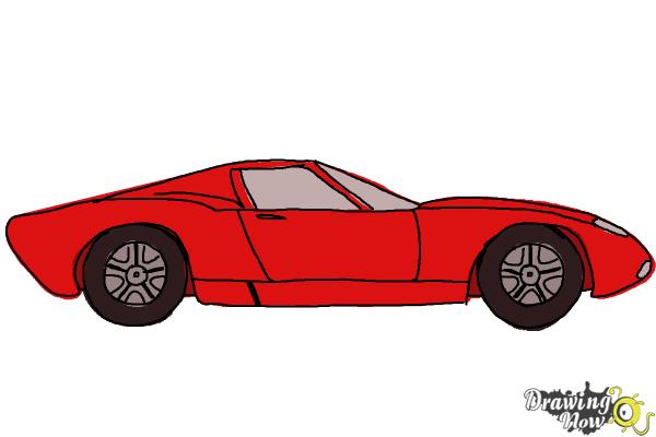 How to Draw a Sports Car - Step 9