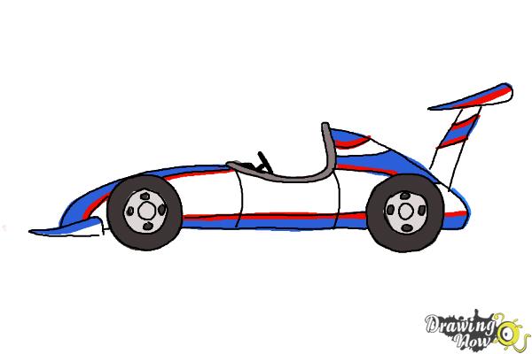 How to Draw a Race Car - Step 10