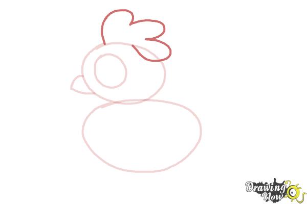 How to Draw a Chicken For Kids - Step 4 How to Draw a Chicken For Kids - Step 4
