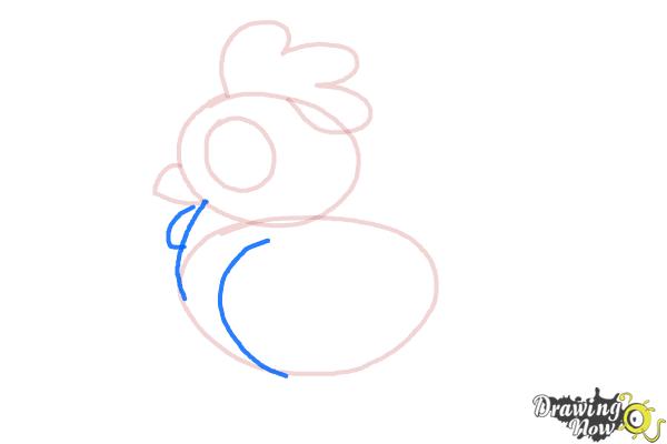 How to Draw a Chicken For Kids - Step 5 How to Draw a Chicken For Kids - Step 5