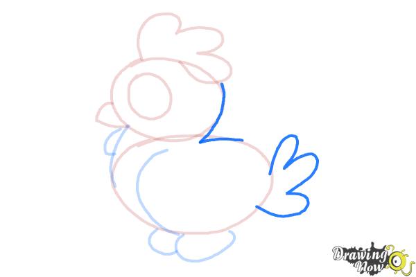 How to Draw a Chicken For Kids - Step 7