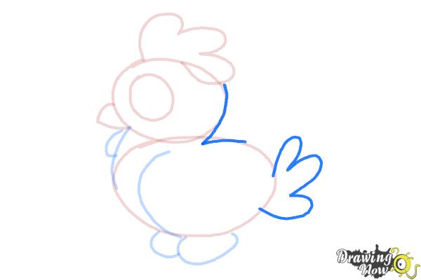 How to Draw a Chicken For Kids - Step 7 How to Draw a Chicken For Kids - Step 7