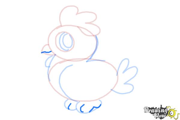 How to Draw a Chicken For Kids - Step 9