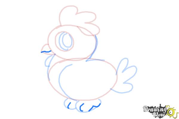 How to Draw a Chicken For Kids - Step 9 How to Draw a Chicken For Kids - Step 9