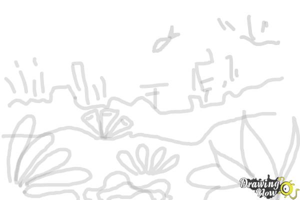 How to Draw a Coral Reef - Step 8