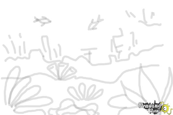How to Draw a Coral Reef - Step 9
