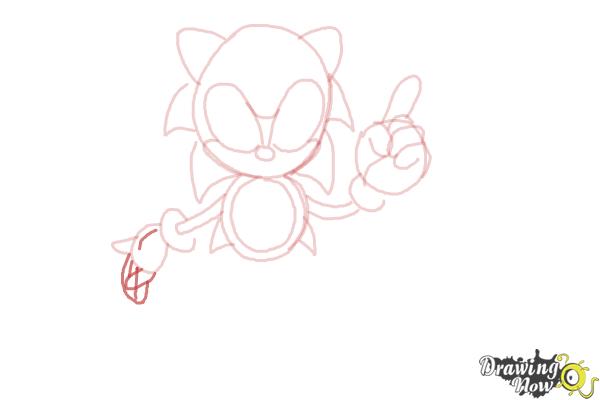 How to Draw Classic Sonic - Step 10