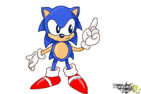 How to Draw Classic Sonic - Step 15