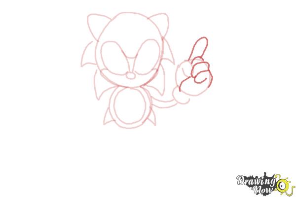 How to Draw Classic Sonic - Step 8