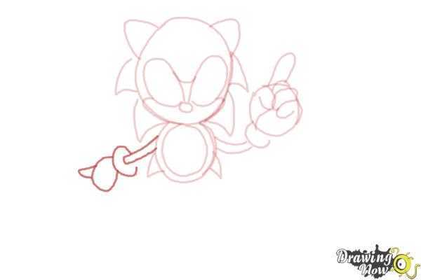 How to Draw Classic Sonic - Step 9