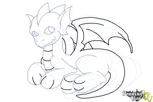 How to Draw a Dragon Easy - Step 14