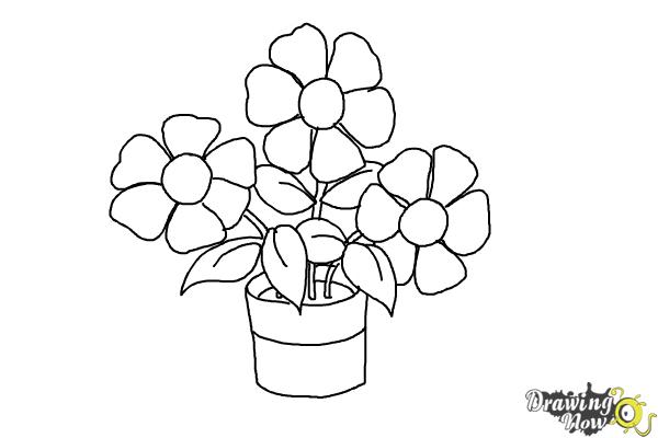 How to Draw Easy Flowers - Step 10