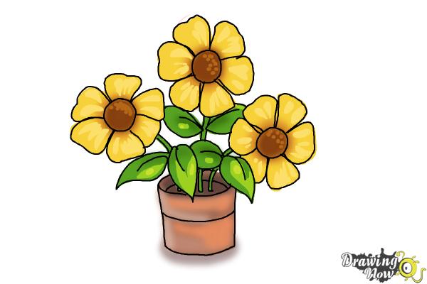 How to Draw Easy Flowers - Step 11