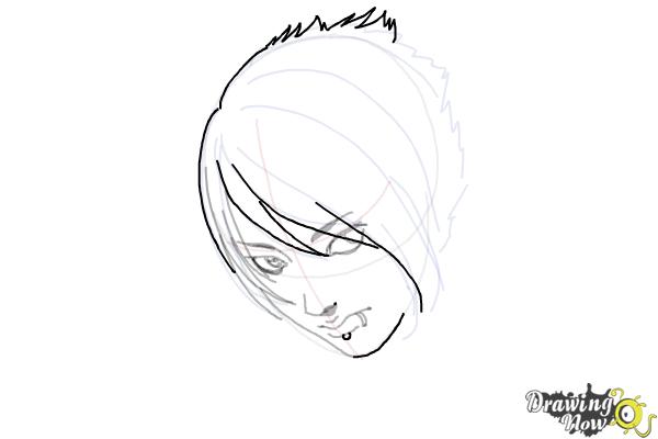 How to Draw an Emo Boy - Step 9