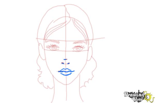 How to Draw a Girl Face - Step 7