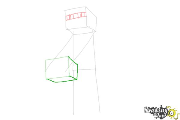How to Draw Enderman Minecraft - Step 5
