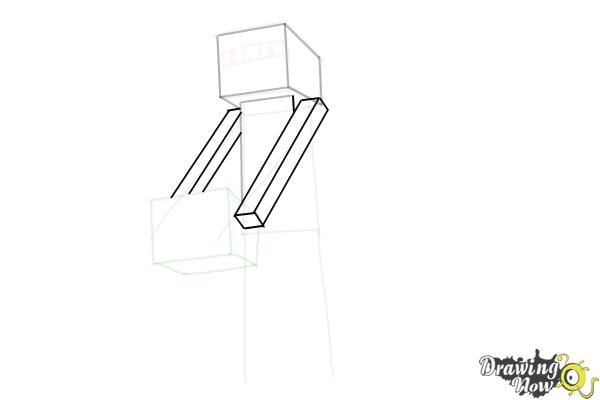 How to Draw Enderman Minecraft - Step 7