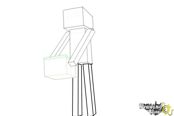 How to Draw Enderman Minecraft - Step 9