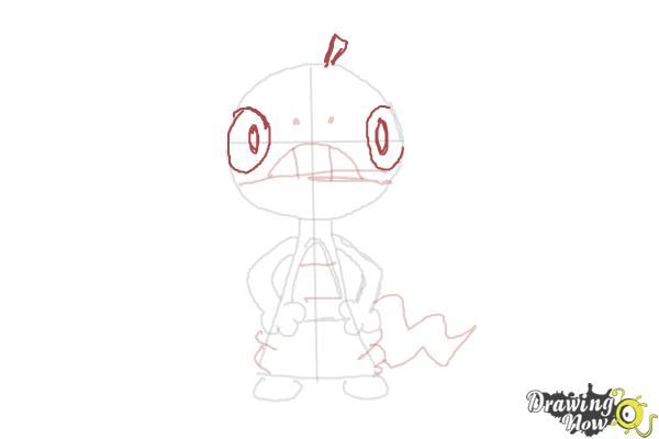 How to Draw Scraggy Pokemon - Step 8