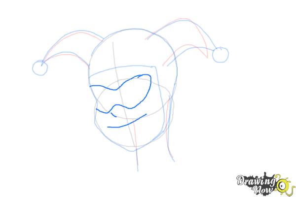 How to Draw Harley Quinn - Step 5