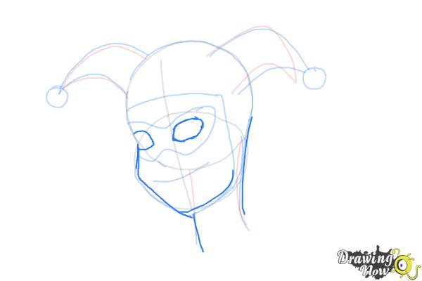 How to Draw Harley Quinn - Step 6