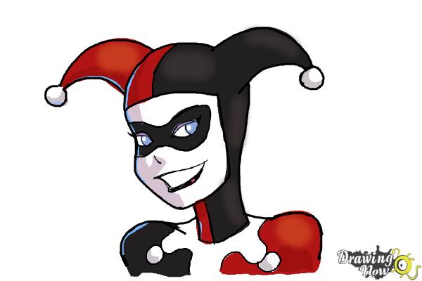 How to Draw Harley Quinn - Step 8