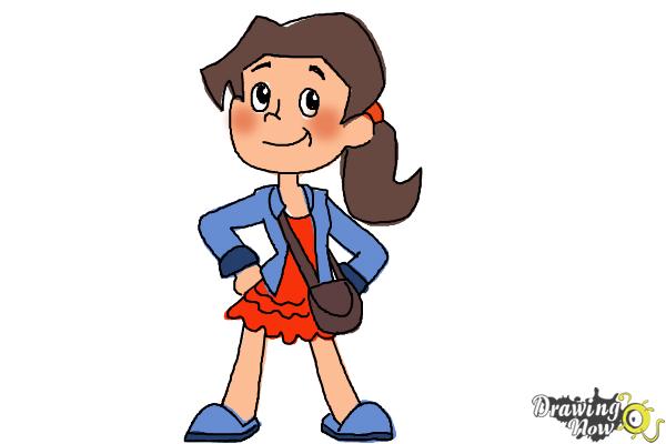 How to Draw a Cartoon Girl - DrawingNow