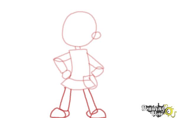 How to Draw a Cartoon Girl - Step 5