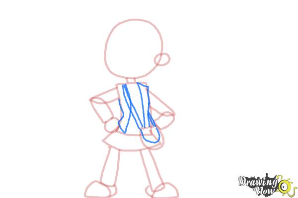 How to Draw a Cartoon Girl - Step 6