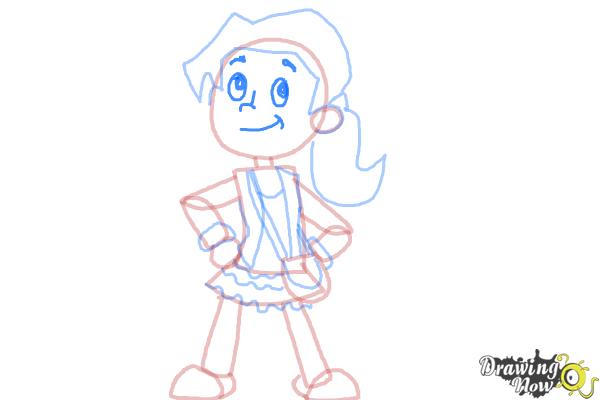 How to Draw a Cartoon Girl - Step 9