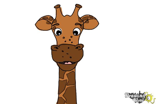 How to Draw a Cartoon Giraffe - Step 9