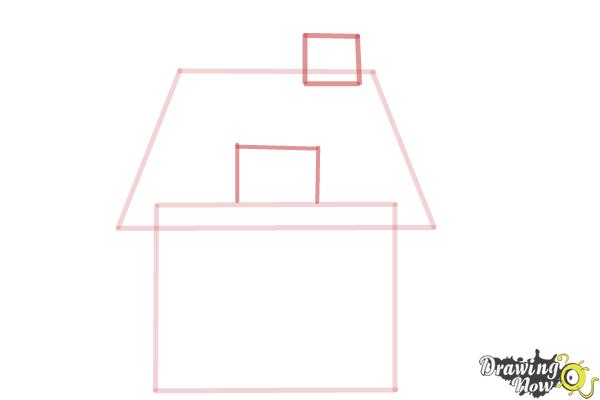 How to Draw a House For Kids - Step 3 How to Draw a House For Kids - Step 3