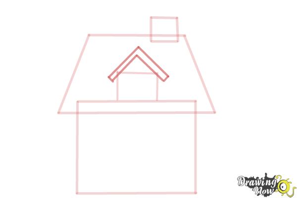How to Draw a House For Kids - Step 4 How to Draw a House For Kids - Step 4