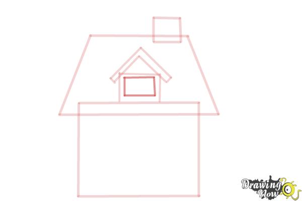 How to Draw a House For Kids - Step 5 How to Draw a House For Kids - Step 5