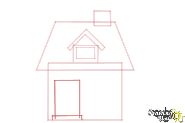 How to Draw a House For Kids - Step 6 How to Draw a House For Kids - Step 6