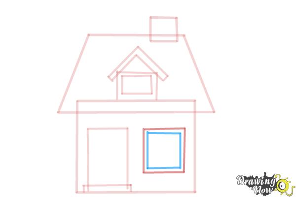 How to Draw a House For Kids - Step 7 How to Draw a House For Kids - Step 7