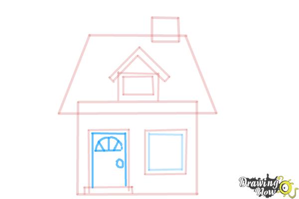 How to Draw a House For Kids - Step 8 How to Draw a House For Kids - Step 8