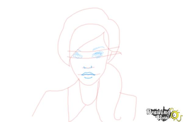 How to Draw a Female Face - Step 7