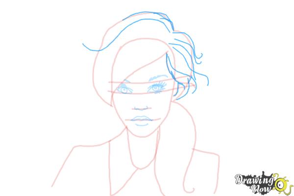 How to Draw a Female Face - Step 8